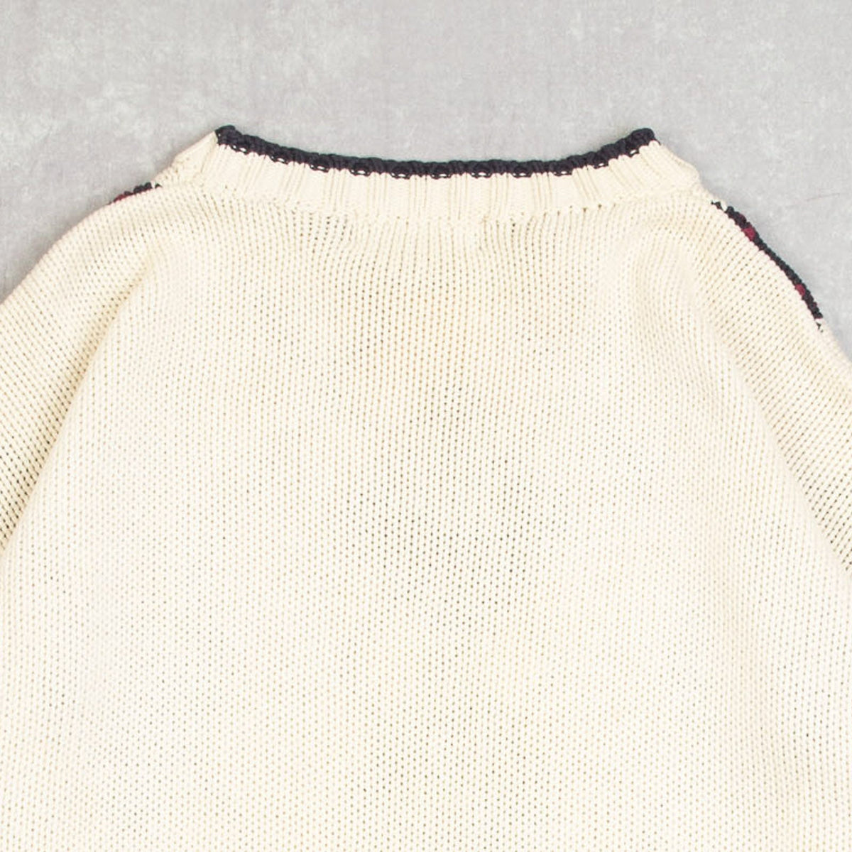 MEN'S VINTAGE 1990S ARGYLE PATTERNED KNITTED JUMPER - LARGE