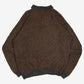 MEN'S VINTAGE 1990S STRUCTURED KNITTED POLO JUMPER - LARGE