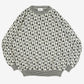 MEN'S VINTAGE 1980S PATTERNED KNITTED JUMPER - LARGE