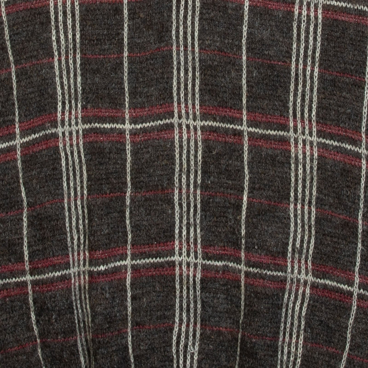 MEN'S VINTAGE 1990S CHECKED KNITTED JUMPER - X-LARGE