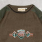 MEN'S VINTAGE 1990S EMBROIDERED PATTERNED KNITTED JUMPER - MEDIUM