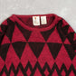 WOMEN'S VINTAGE 1980S PATTERNED KNITTED JUMPER - MEDIUM