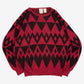 WOMEN'S VINTAGE 1980S PATTERNED KNITTED JUMPER - MEDIUM