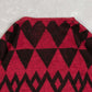 WOMEN'S VINTAGE 1980S PATTERNED KNITTED JUMPER - MEDIUM