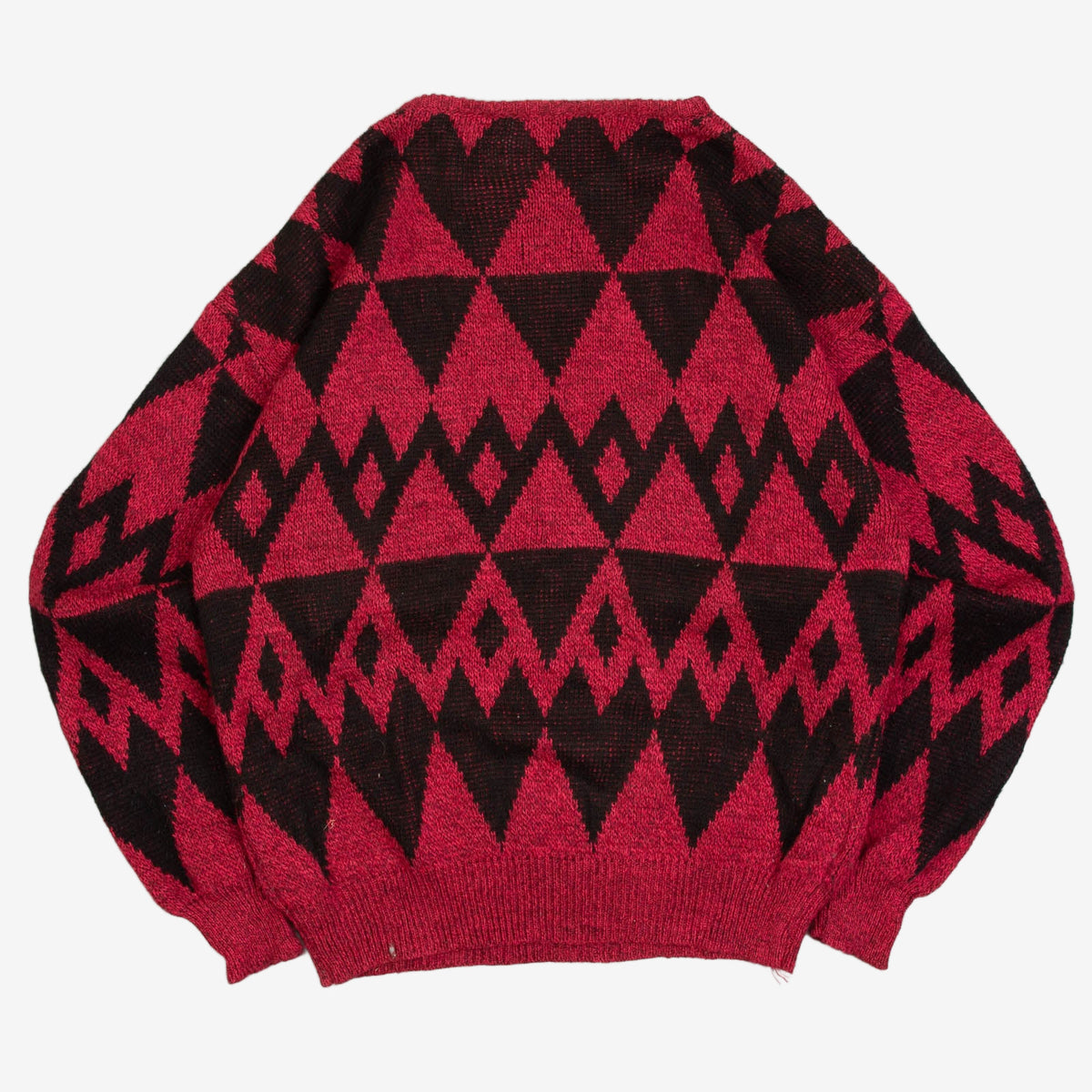 WOMEN'S VINTAGE 1980S PATTERNED KNITTED JUMPER - MEDIUM