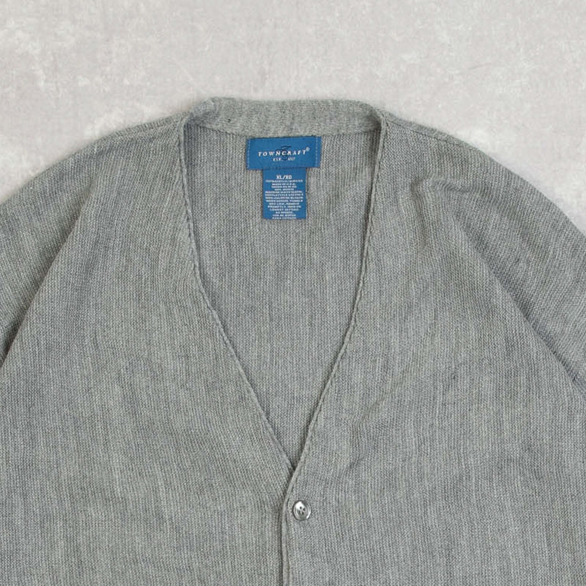 MEN'S VINTAGE 1990S BOXY KNITTED CARDIGAN - X-LARGE