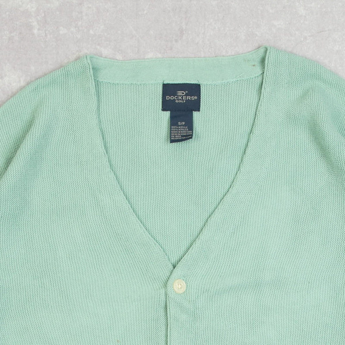 MEN'S VINTAGE 1990S DOCKERS KNITTED CARDIGAN - SMALL