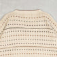 MEN'S VINTAGE 1990S STRUCTURED PATTERNED KNITTED JUMPER - LARGE