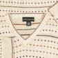 MEN'S VINTAGE 1990S STRUCTURED PATTERNED KNITTED JUMPER - LARGE