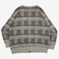 MEN'S VINTAGE 1990S PATTERNED KNITTED CARDIGAN - LARGE
