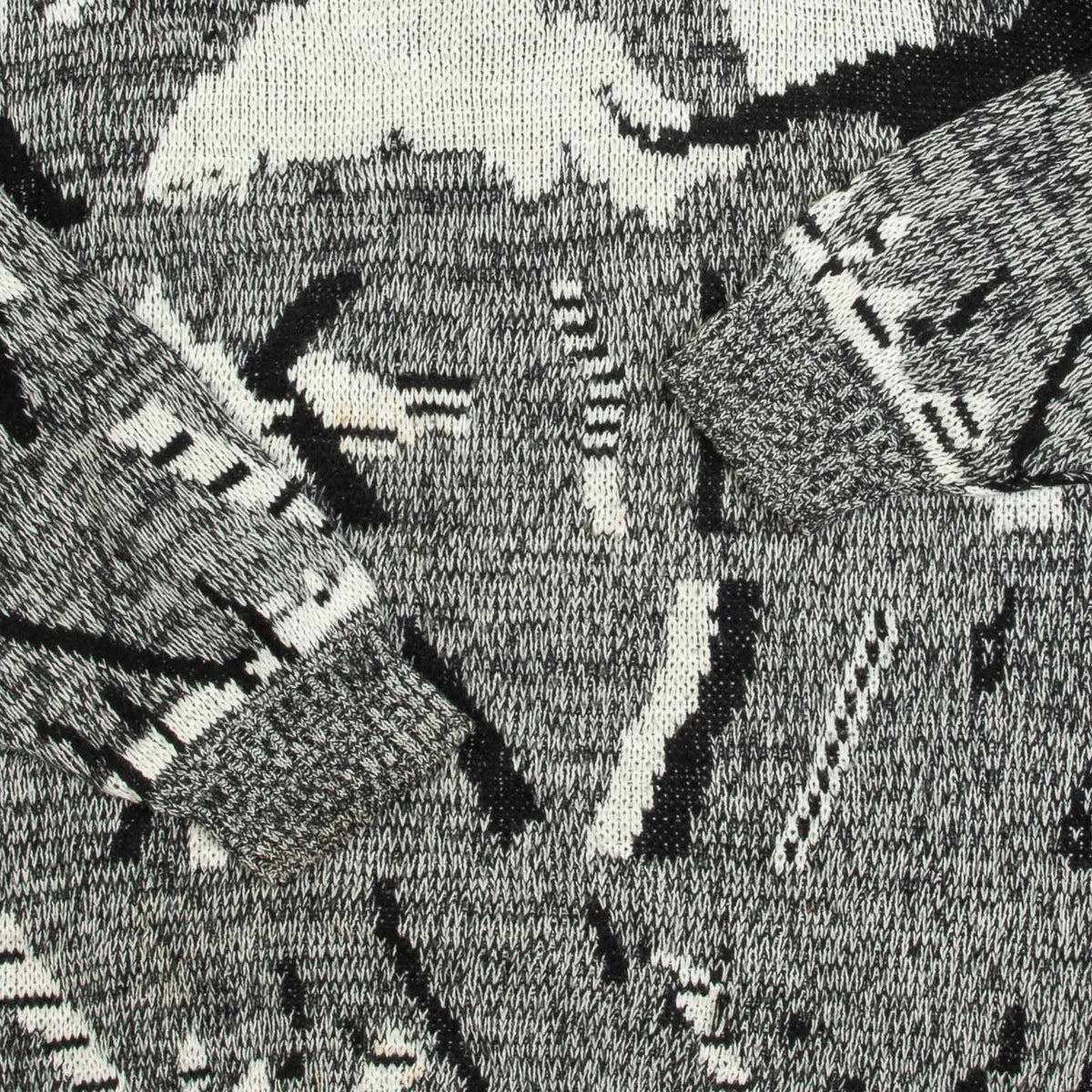 MEN'S VINTAGE 1990S PATTERNED KNITTED JUMPER - XX-LARGE