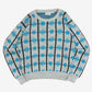 MEN'S VINTAGE 1990S PATTERNED KNITTED JUMPER - MEDIUM