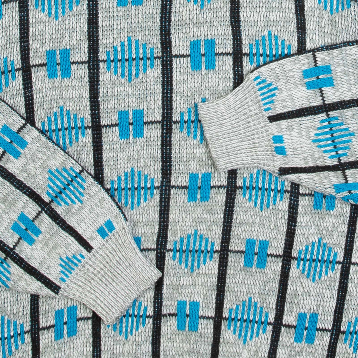 MEN'S VINTAGE 1990S PATTERNED KNITTED JUMPER - MEDIUM