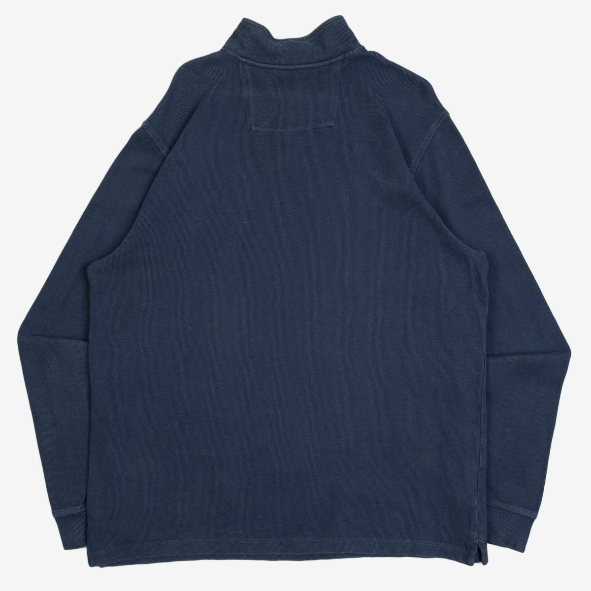MEN'S VINTAGE 1990S CHAPS QUARTER ZIP KNITTED SWEATSHIRT - LARGE