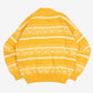 WOMEN'S VINTAGE 1980S STRUCTURED PATTERNED KNITTED CARDIGAN - LARGE