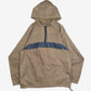MEN'S VINTAGE 1990S HOODED QUARTER ZIP WINDBREAKER JACKET - MEDIUM