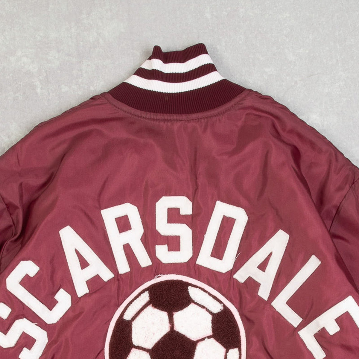MEN'S VINTAGE 1980S SCARSDALE TEAM VARSITY BOMBER JACKET - X-SMALL