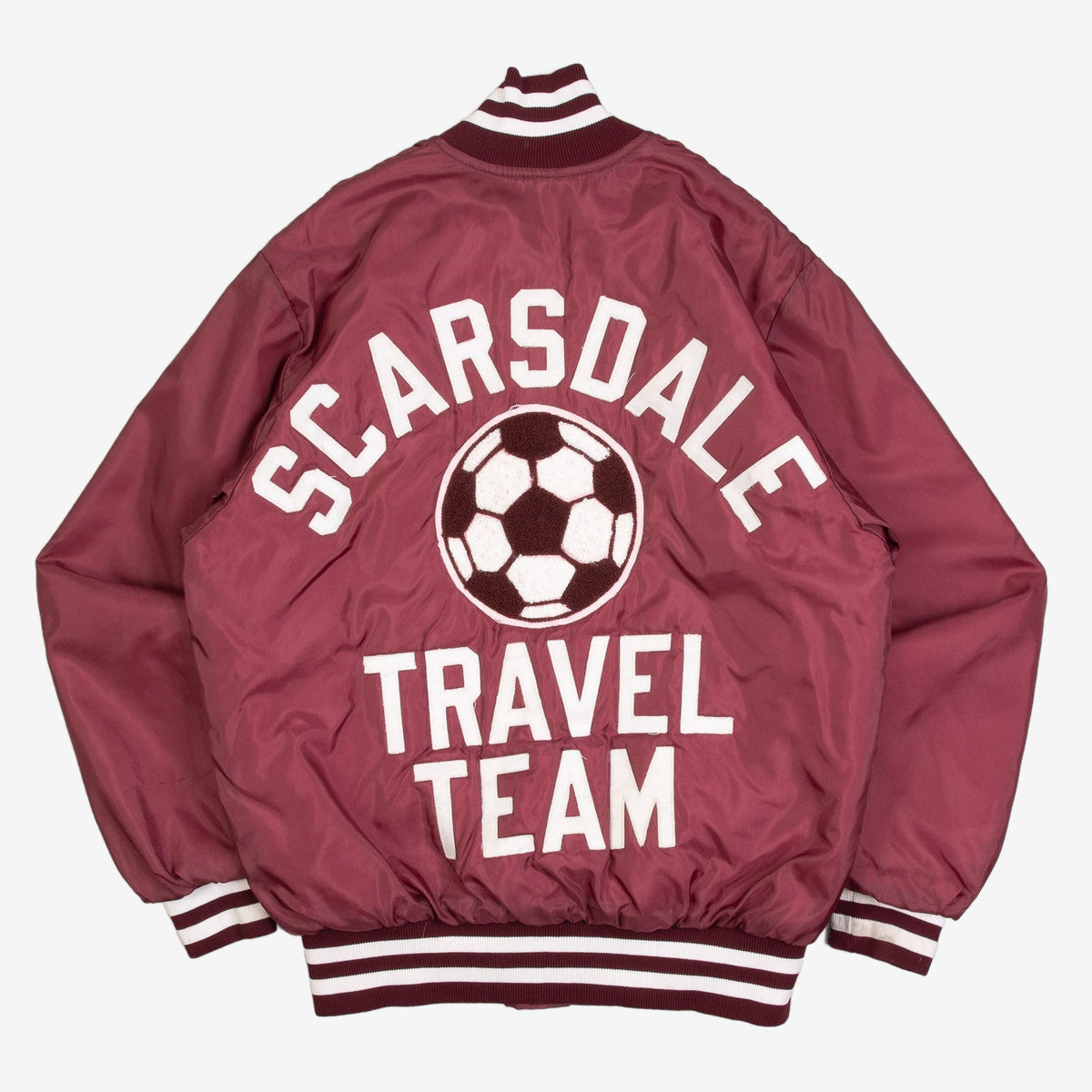 MEN'S VINTAGE 1980S SCARSDALE TEAM VARSITY BOMBER JACKET - X-SMALL