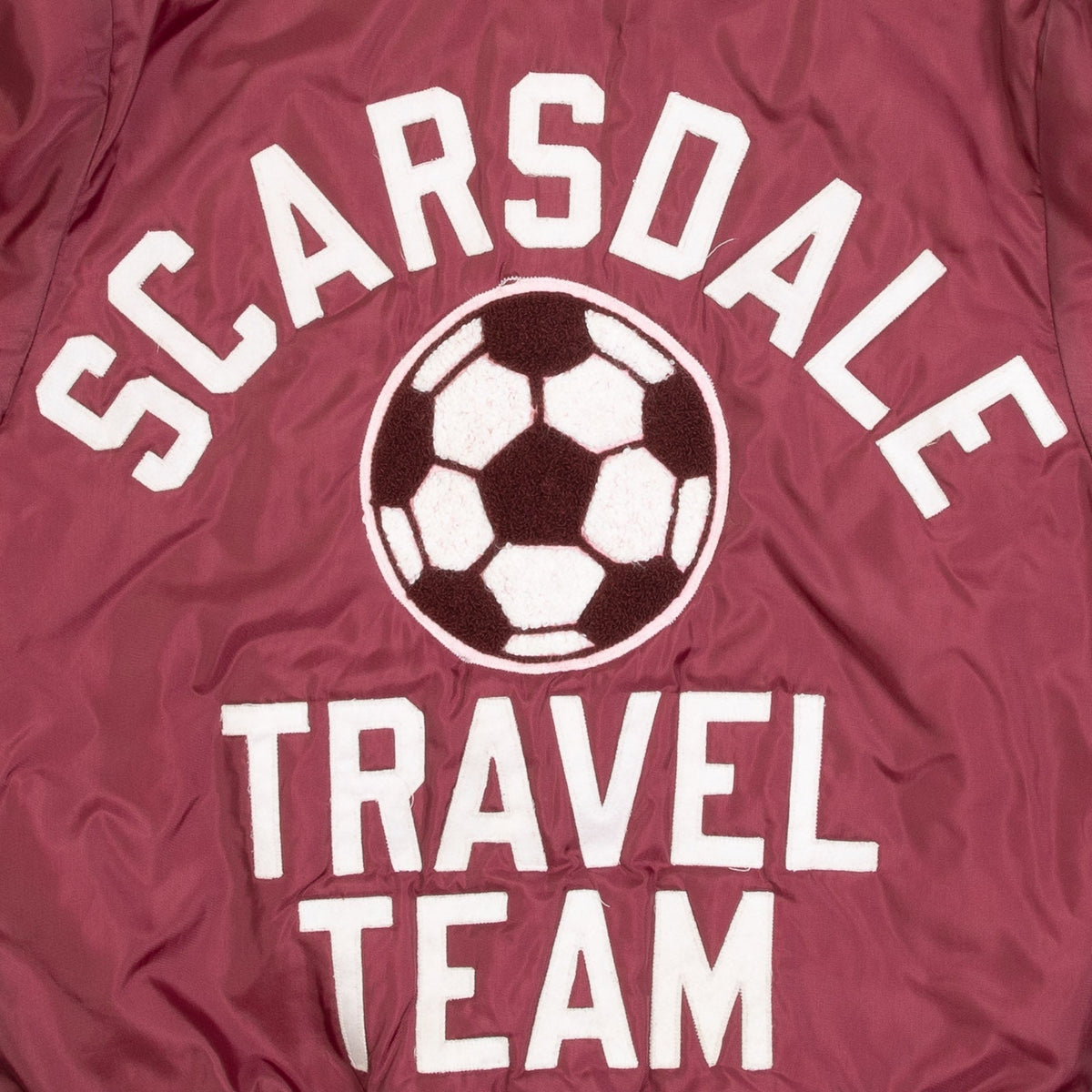 MEN'S VINTAGE 1980S SCARSDALE TEAM VARSITY BOMBER JACKET - X-SMALL