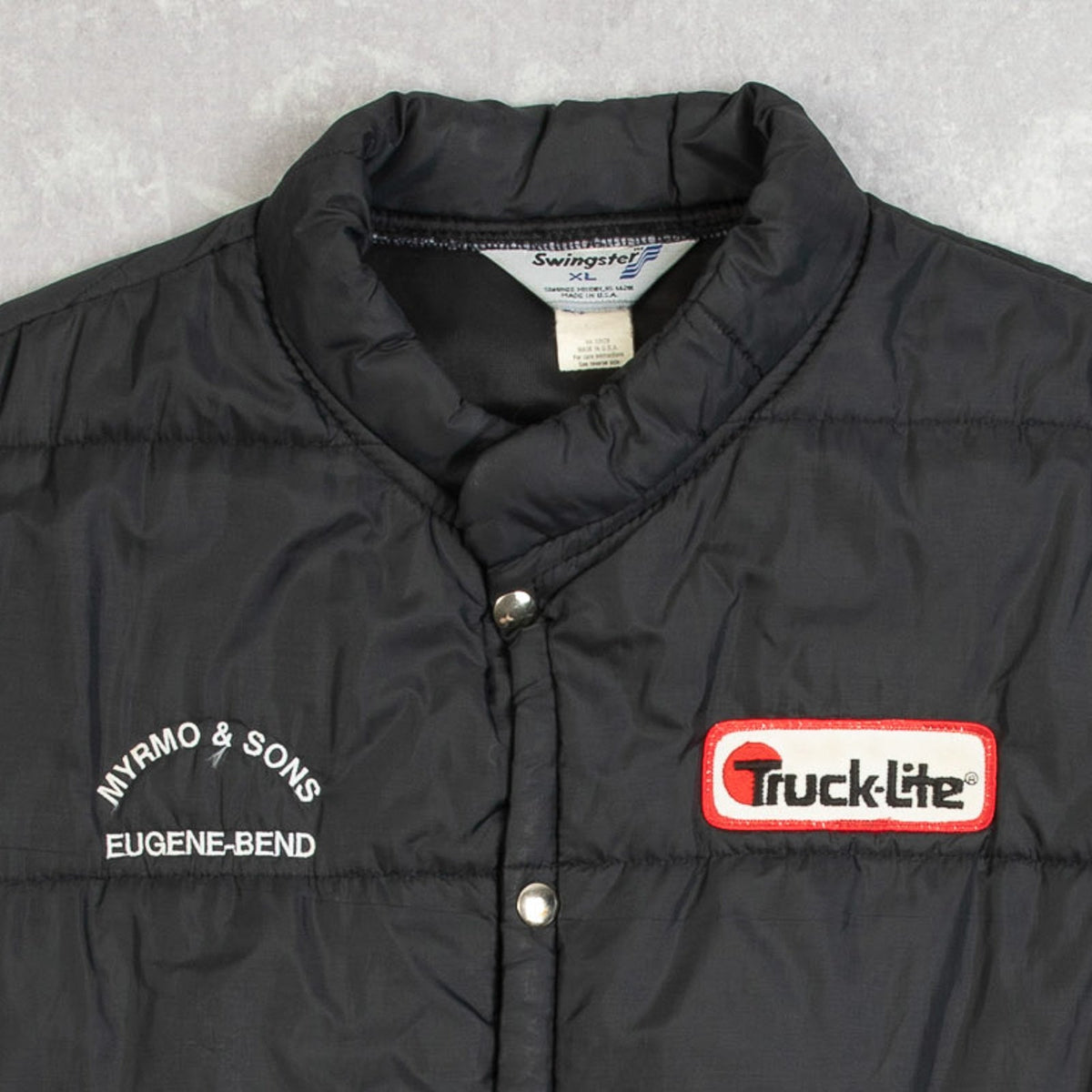 MEN'S VINTAGE 1980S TRUCK-LITE PADDED GILET JACKET - X-LARGE