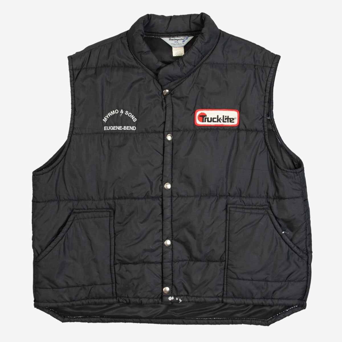 MEN'S VINTAGE 1980S TRUCK-LITE PADDED GILET JACKET - X-LARGE
