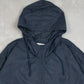 MEN'S VINTAGE 1990S HOODED QUARTER ZIP WINDBREAKER JACKET - X-LARGE