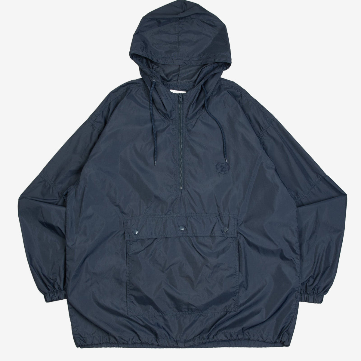 MEN'S VINTAGE 1990S HOODED QUARTER ZIP WINDBREAKER JACKET - X-LARGE