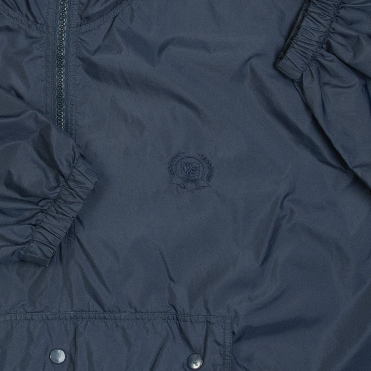 MEN'S VINTAGE 1990S HOODED QUARTER ZIP WINDBREAKER JACKET - X-LARGE