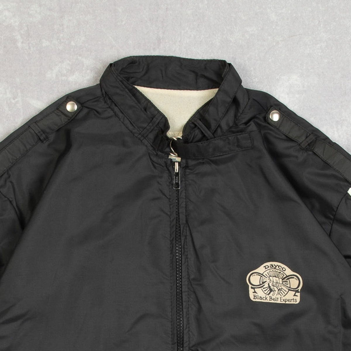 MEN'S VINTAGE 1980S DAYCO UTILITY BOMBER MOTO JACKET - MEDIUM