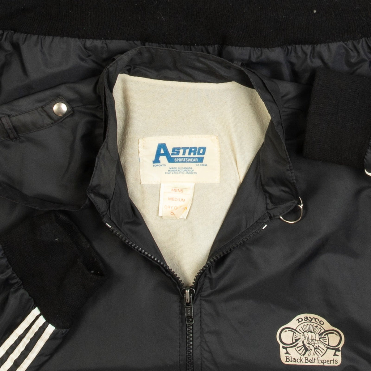 MEN'S VINTAGE 1980S DAYCO UTILITY BOMBER MOTO JACKET - MEDIUM