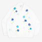 WOMEN'S VINTAGE 1990S FLOWER EMBROIDERED FULL ZIP JACKET - LARGE