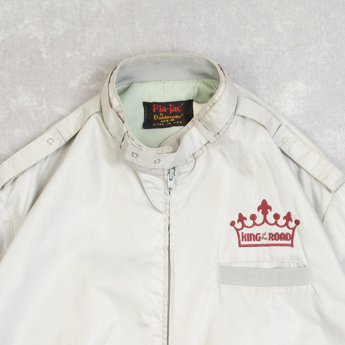 MEN'S VINTAGE 1980S KING OF THE ROAD UTILITY BOMBER JACKET - LARGE