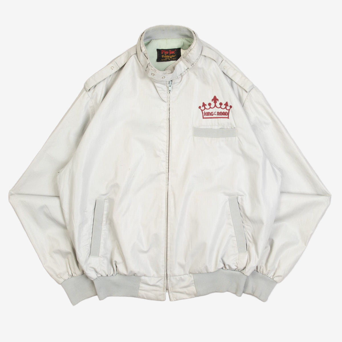 MEN'S VINTAGE 1980S KING OF THE ROAD UTILITY BOMBER JACKET - LARGE