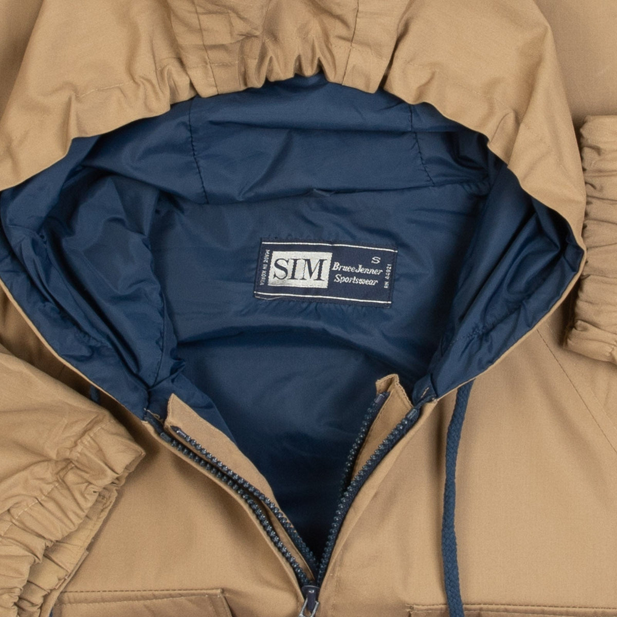 MEN'S VINTAGE 1980S HOODED PARKA JACKET - SMALL