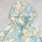 MEN'S VINTAGE 1980S SEARS HOODED FLOWER PRINT LIGHTWEIGHT JACKET - LARGE