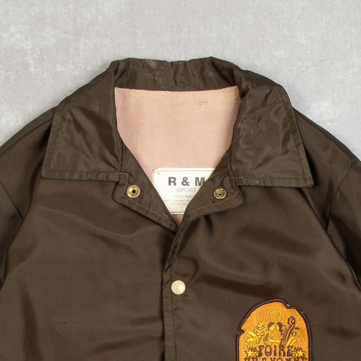 MEN'S VINTAGE 1980S FOIRE BRAYONNE COACH JACKET - SMALL