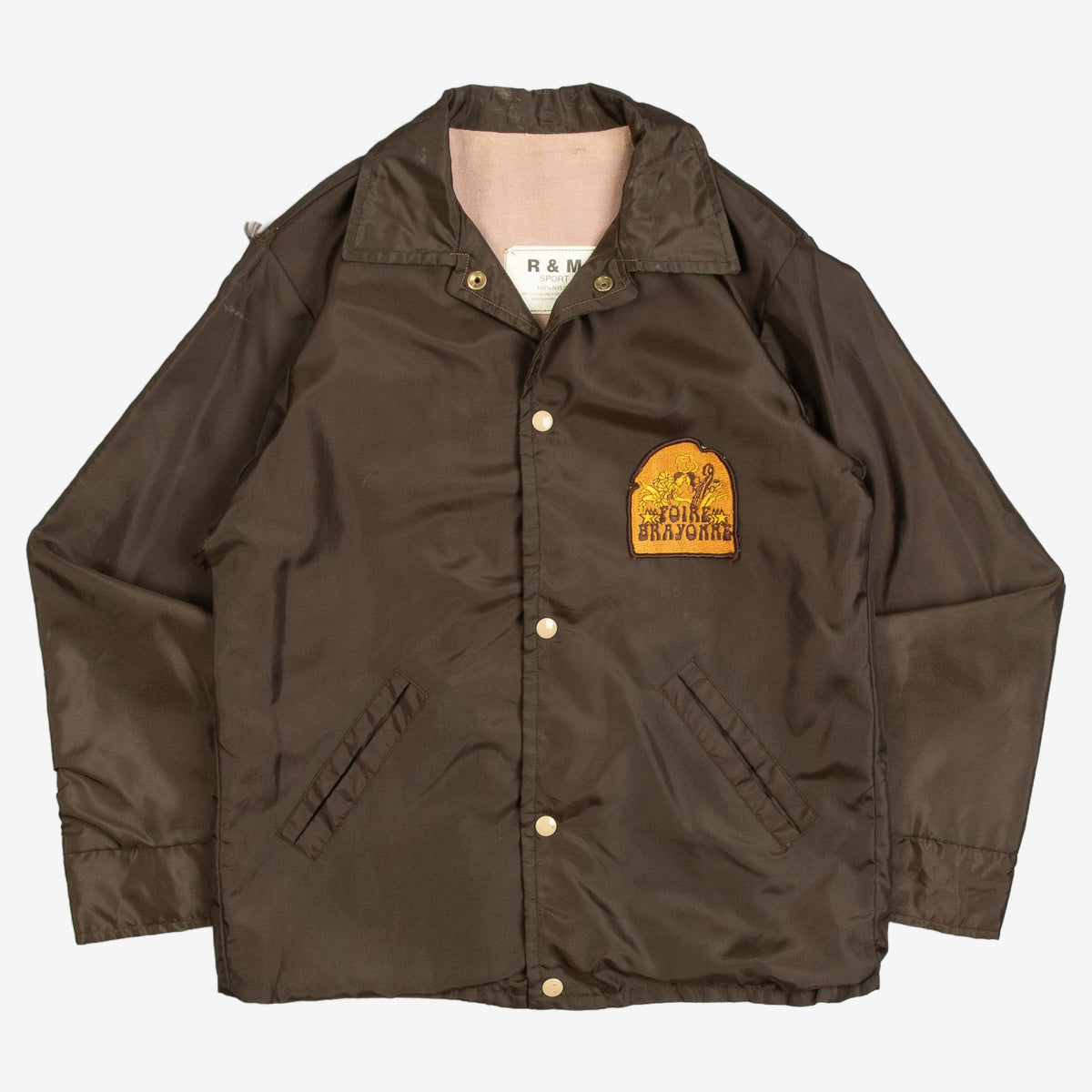 MEN'S VINTAGE 1980S FOIRE BRAYONNE COACH JACKET - SMALL