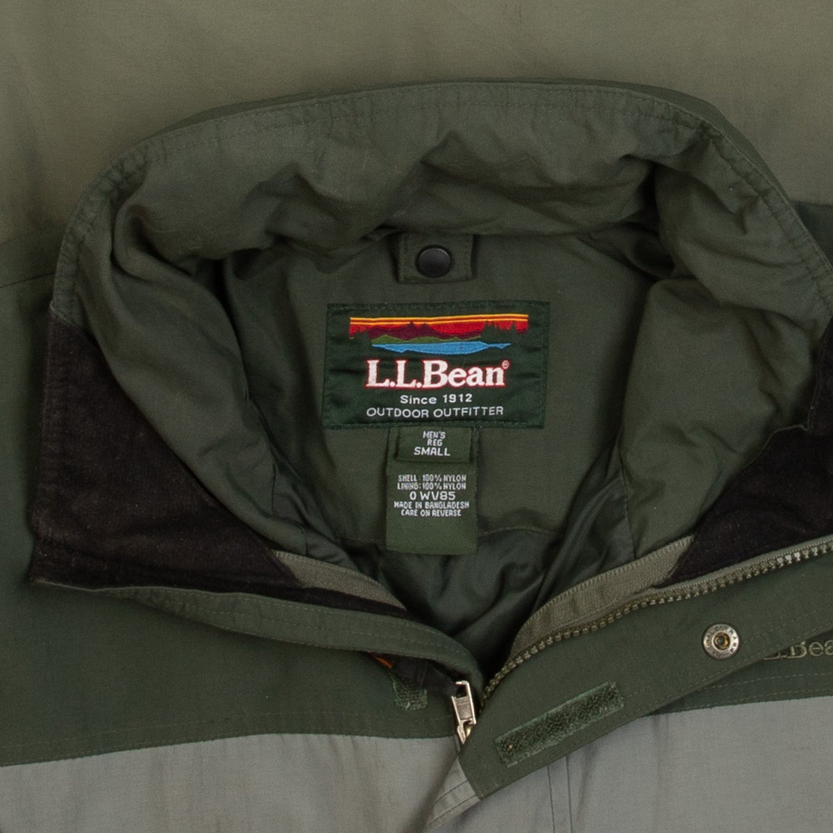 MEN'S VINTAGE 1990S L.L.BEAN HOODED FULL ZIP JACKET - SMALL