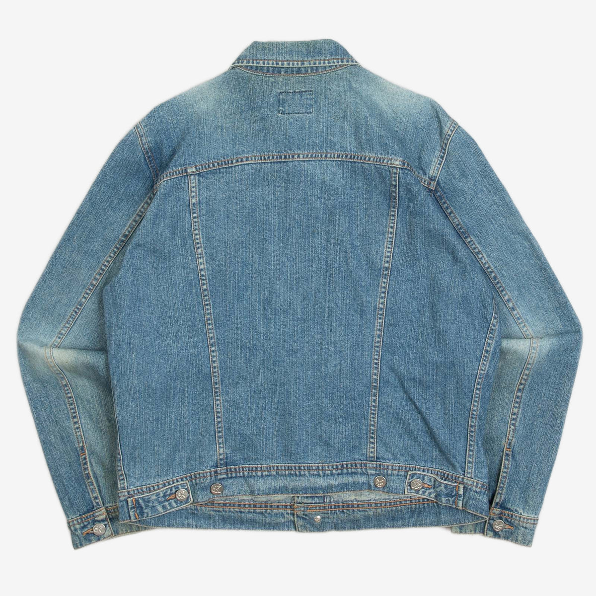 WOMEN'S VINTAGE 1990S CALVIN KLEIN DENIM FADER JACKET - X-LARGE