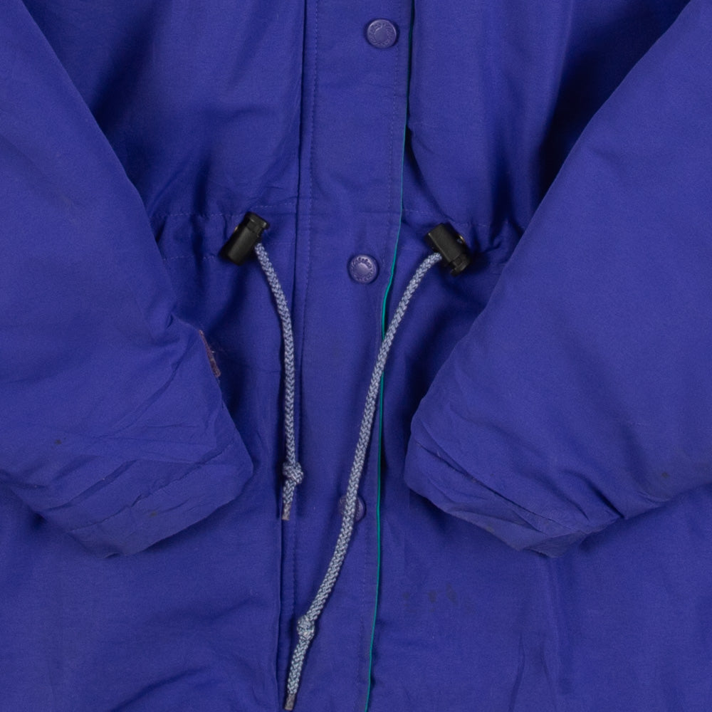 WOMEN'S VINTAGE PADDED FULL ZIP HOODED JACKET - LARGE