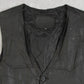 MEN'S VINTAGE 1990S LEATHER GILET JACKET - MEDIUM