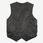 MEN'S VINTAGE 1990S LEATHER GILET JACKET - MEDIUM