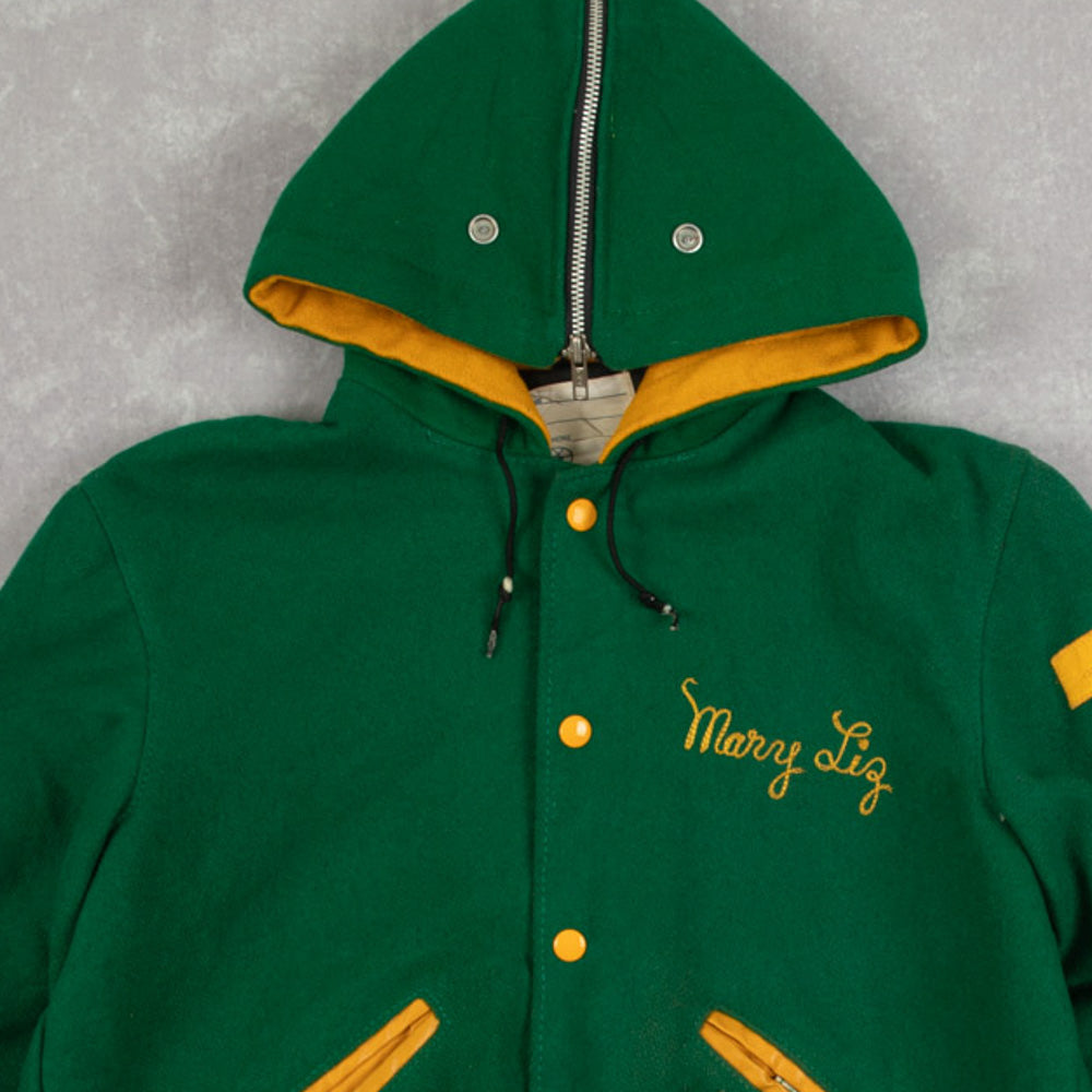WOMEN'S VINTAGE 1970S DANCE LINE VARSITY BOMBER JACKET - MEDIUM