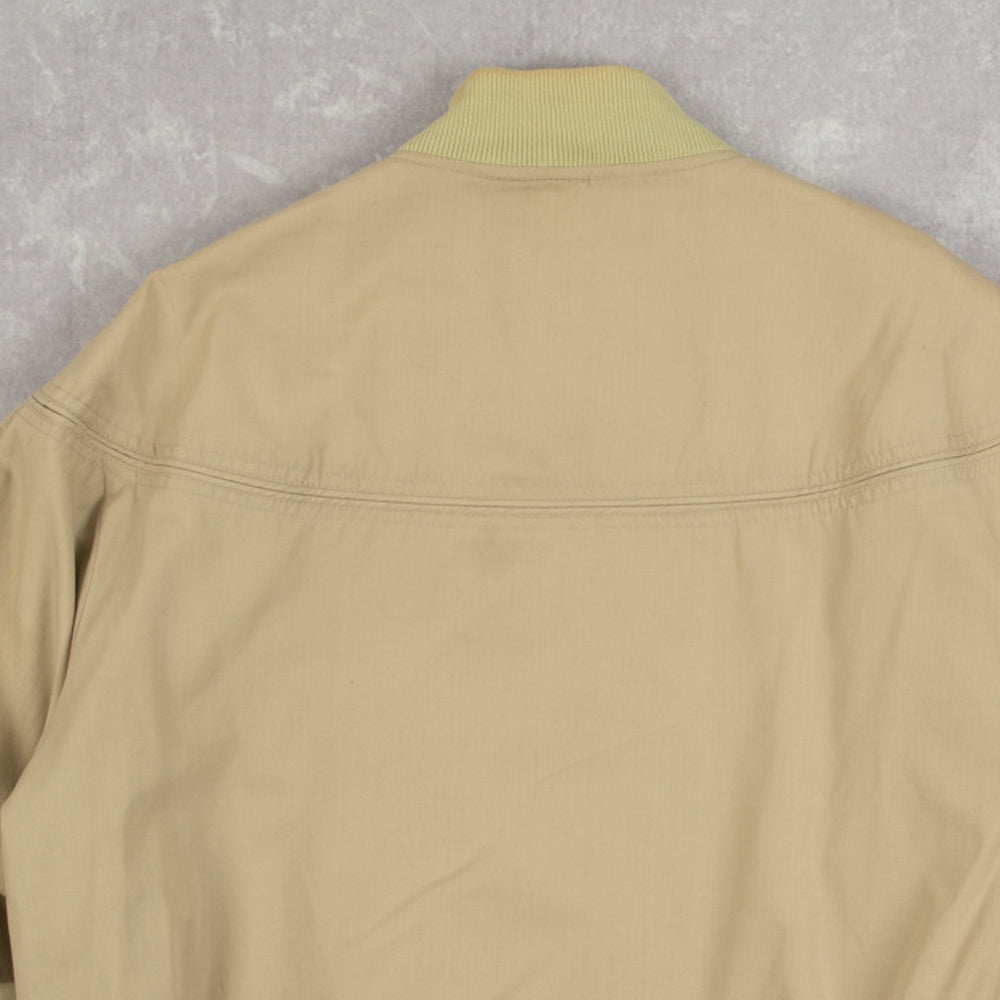 MEN'S VINTAGE 1990S SHERPA LINED FULL ZIP BOMBER JACKET - MEDIUM